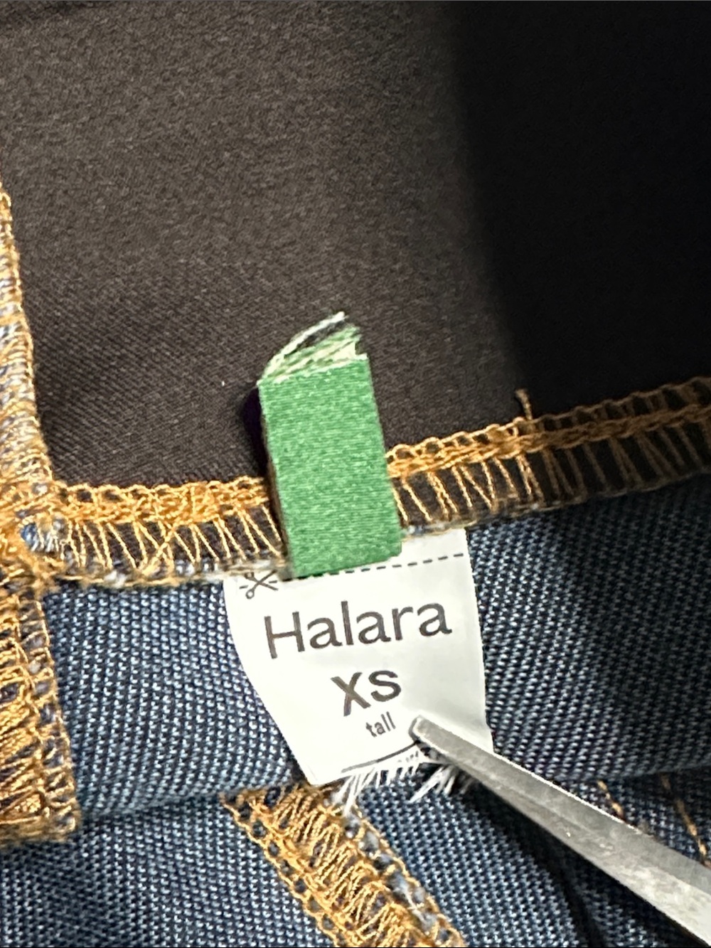 Halara Flex High Waisted Stripe Wide Leg Flowy Washed Casual Jeans Blue XS Tall - Picture 8 of 14